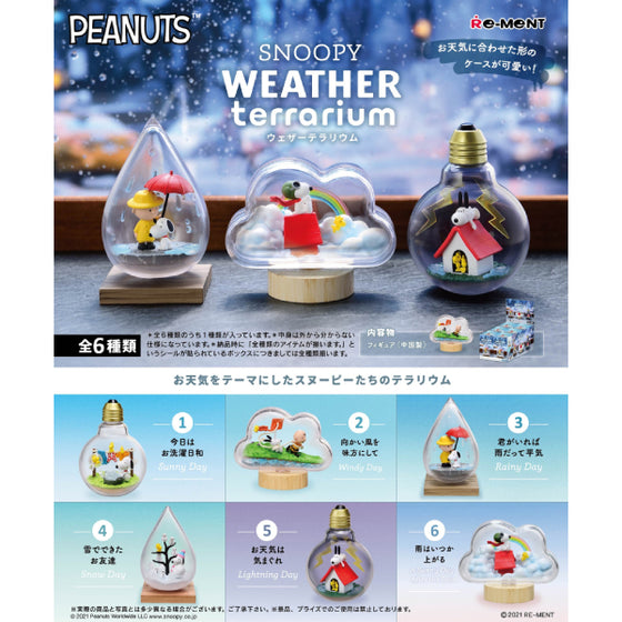 RE-MENT - SNOOPY Weather Terrarium (Set of 6) (SEP 2021 Resale Ver.)