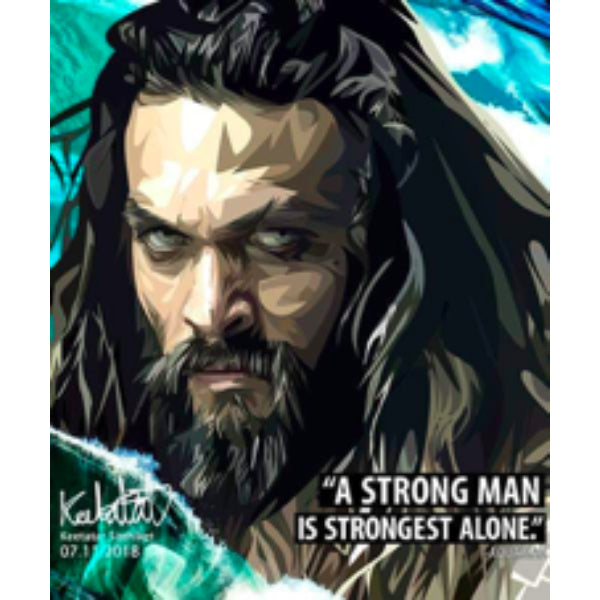 Pop Art Wall Decoration Drawing (Aquaman A strong man is strongest alone) 水行俠 掛畫