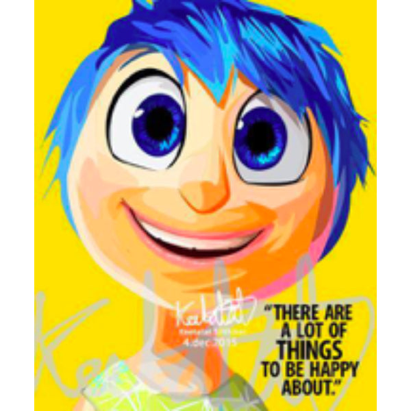 Pop Art Wall Decoration Drawing (Joy) 玩轉腦朋友 Inside Out 掛畫