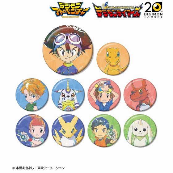 Digimon Adventure & Digimon Tamers Trading Ani-Art Can Badge (Set of 10)