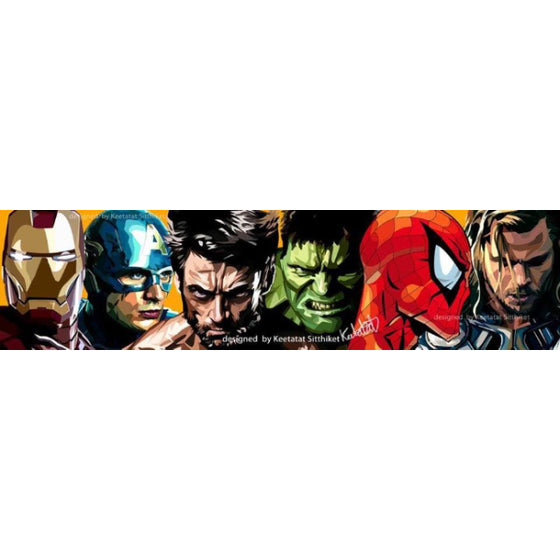 Pop Art Wall Decoration Drawing (Heroes Set 4pcs) 鐵甲奇俠 美國隊長 狼人 變形俠醫 蜘蛛俠 雷神 掛畫 Marvel DC