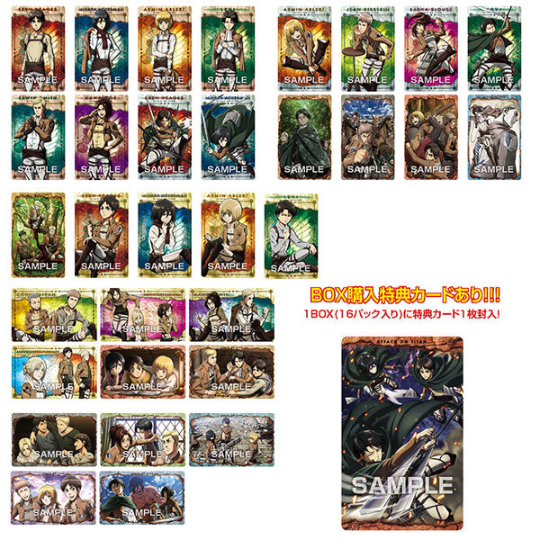 Attack on Titan Metallic Card Collection ◆ First production limited BOX purchase privilege included ◆ [1 BOX; PACK of 16]
