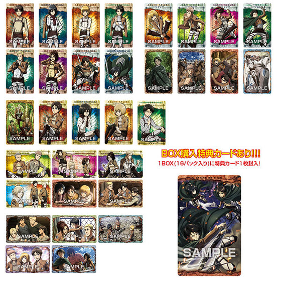 Attack on Titan Metallic Card Collection ◆ First production limited BOX purchase privilege included ◆ [1 BOX; PACK of 16]
