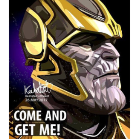 Pop Art Wall Decoration Drawing (Thanos)