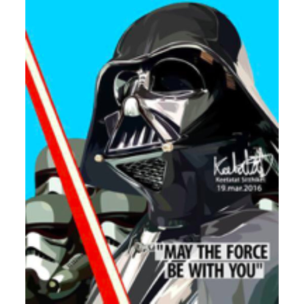 Pop Art Wall Decoration Drawing (Darth Vader VS Stormtrooper May The Force Be With You) 星球大戰 掛畫