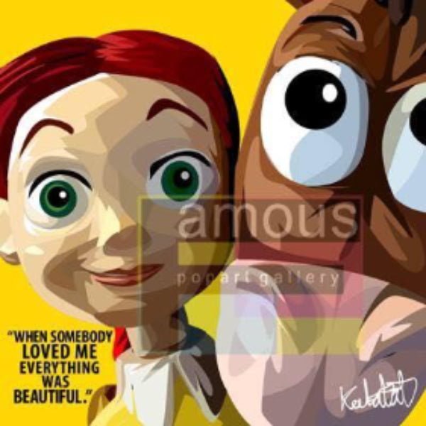 Pop Art Wall Decoration Drawing (Toy Story Jessie and Bulleye) 反斗奇兵 翠絲 紅心 掛畫 Bullseye
