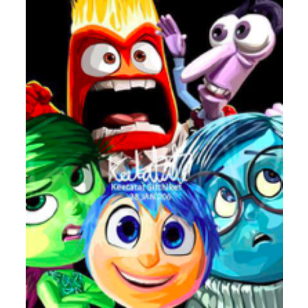 Pop Art Wall Decoration Drawing (Inside Out Family) 玩轉腦朋友 Inside Out 掛畫