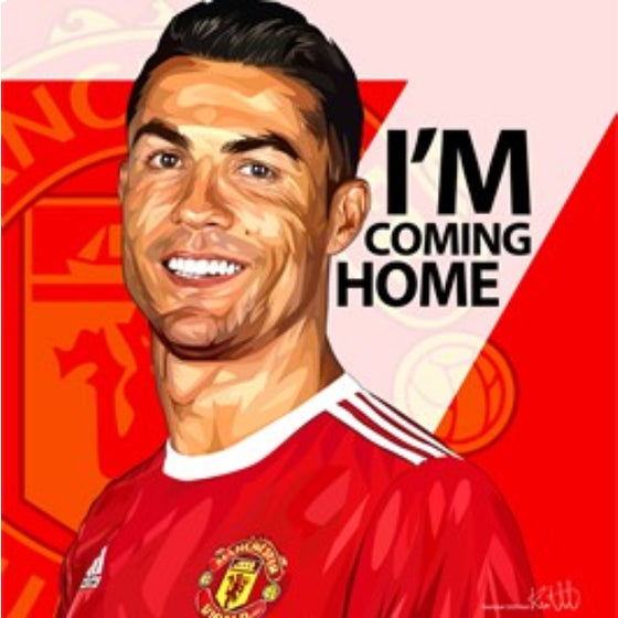Pop Art Wall Decoration Drawing (Cristiano Ronaldo - I am coming home) 基斯坦奴·朗拿度 C朗拿度 掛畫