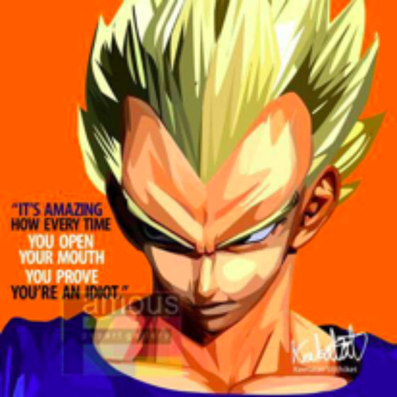 Pop Art Wall Decoration Drawing (Prince Vegeta It's Amazing) 龍珠 比達 掛畫