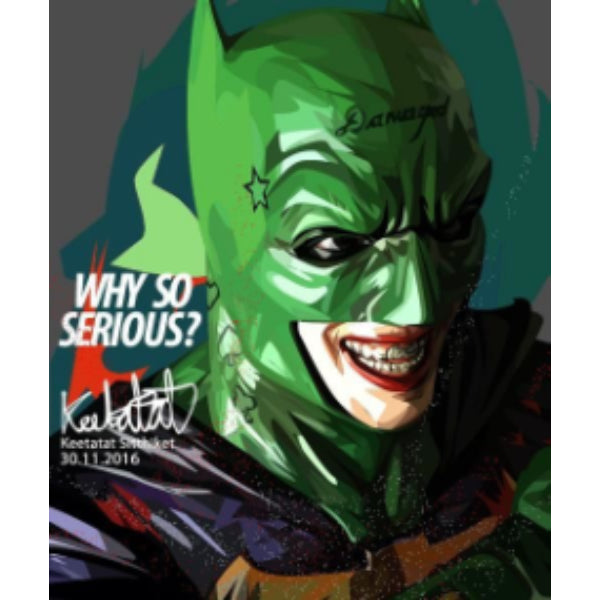 Pop Art Wall Decoration Drawing (Batman Joker) 蝙蝠俠 小丑 掛畫