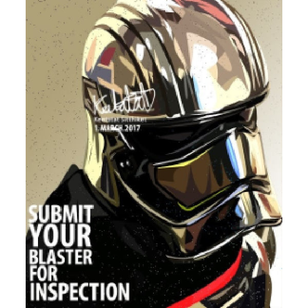 Pop Art Wall Decoration Drawing (Star Wars Captain Phasma - Submit Your Blaster for Inspection) 星球大戰 掛畫
