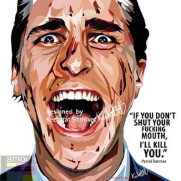 Pop Art Wall Decoration Drawing (Patrick Bateman) 美色殺人狂 American Psycho 貝特曼 掛畫