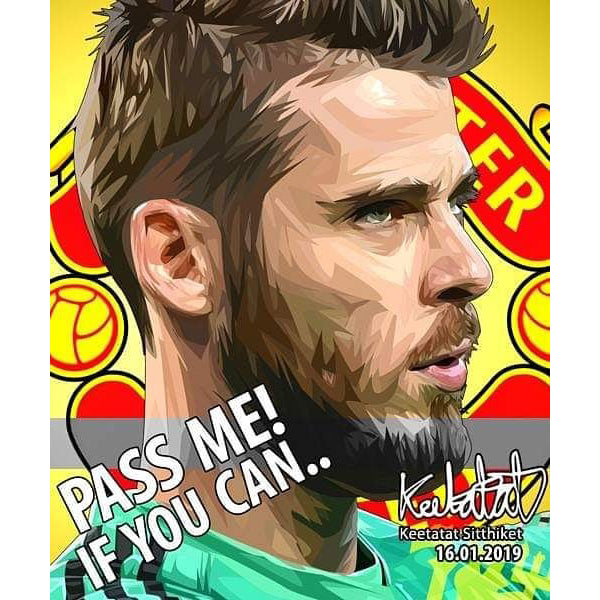 Pop Art Wall Decoration Drawing (David de Gea - Pass me ! if you can..)
