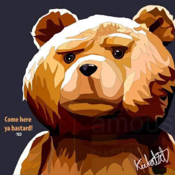 Pop Art Wall Decoration Drawing (Ted) 賤熊30 掛畫