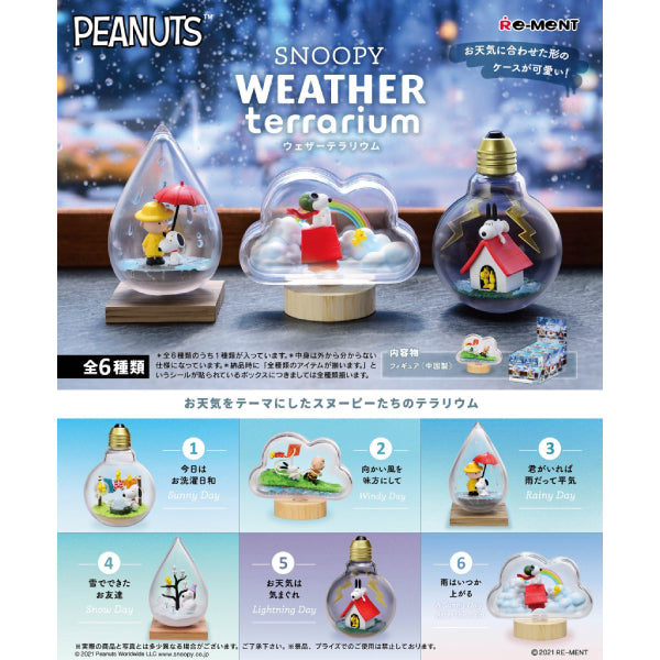 RE-MENT - SNOOPY Weather Terrarium (Set of 6) (2021 JUN Resale Ver.)