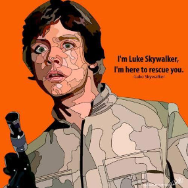Pop Art Wall Decoration Drawing (Luke Skywalker) 星球大戰 掛畫