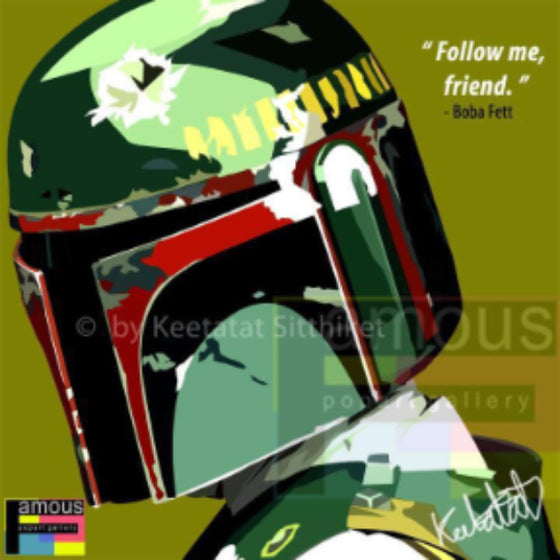 Pop Art Wall Decoration Drawing (Boba Fett) 星球大戰 掛畫