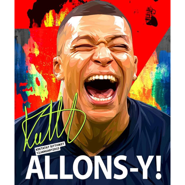 Pop Art Wall Decoration Drawing (Kylian Mbappe - Alloys) 掛畫 ALLONS-Y