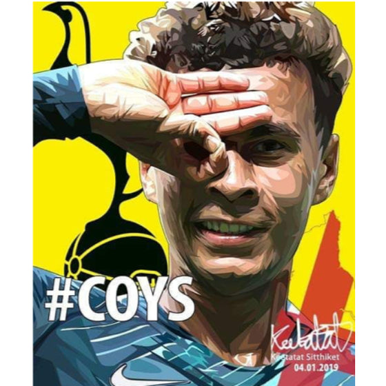 Pop Art Wall Decoration Drawing 掛畫 (Dele Alli - #COYS)