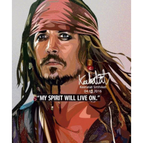 Pop Art Wall Decoration Drawing (Jack Sparrow) 加勒比海盜 魔盜王 積克船長 掛畫
