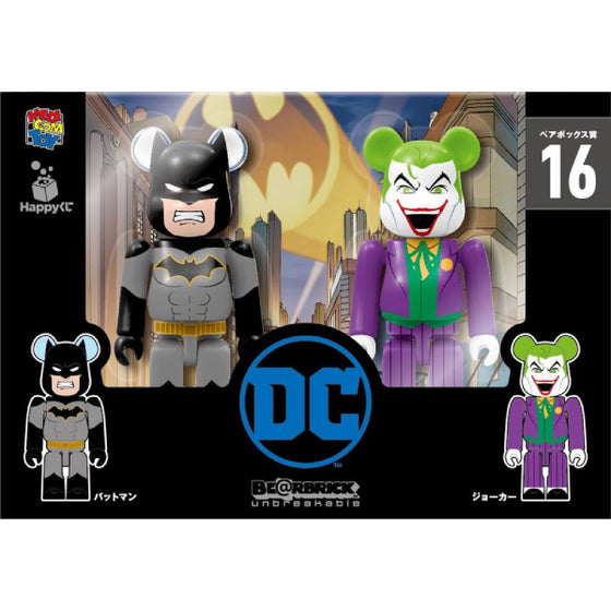 BE@RBRICK Happy Lottery Ver. DC Batman & Joker 100% Set