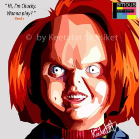 Pop Art Wall Decoration Drawing (Chucky) 娃鬼回魂 卓奇 Child's Play 掛畫