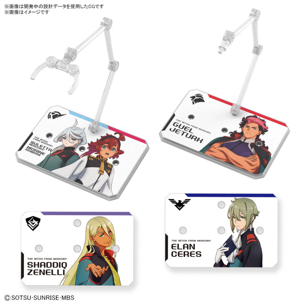 ACTION BASE 6 [CLEAR COLOR] MOBILE SUIT GUNDAM THE WITCH FROM MERCURY STICKERS SET 機動戰士 高達 水星的魔女 台座 貼紙