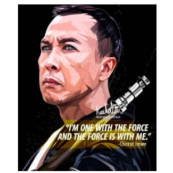 Pop Art Wall Decoration Drawing (Star Wars Chirrut Imwe - I'm One With The Force) 星球大戰 掛畫