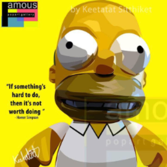 Pop Art Wall Decoration Drawing (Homer Simpson) 掛畫