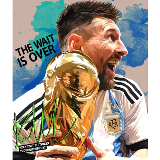 Pop Art Wall Decoration Drawing (Lionel Messi - The wait is over) 美斯 掛畫