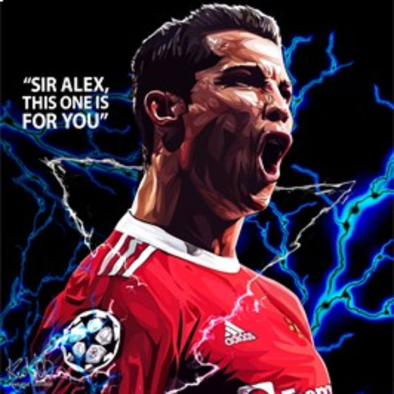 Pop Art Wall Decoration Drawing (Cristiano Ronaldo - Sir Alex) 基斯坦奴·朗拿度 C朗拿度 掛畫