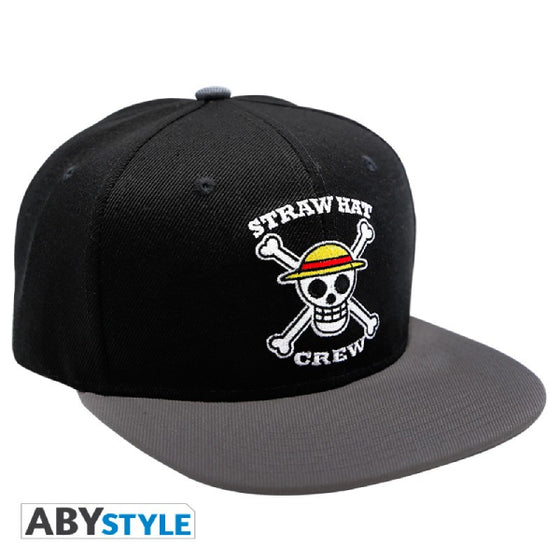 ONE PIECE - Snapback Cap - Black & Grey - Skull Luffy