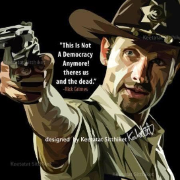 Pop Art Wall Decoration Drawing (Rick Grimes This Is Not A) Walking Dead 掛畫