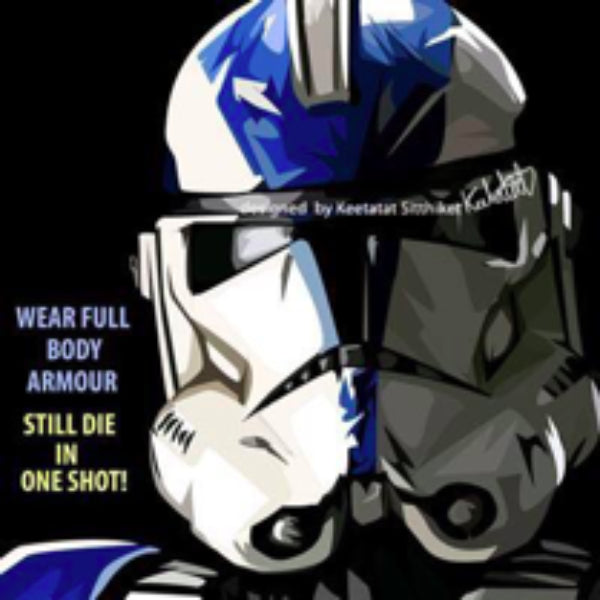 Pop Art Wall Decoration Drawing (Star Wars Stormtrooper Wear Full Body (clone)) 星球大戰 掛畫