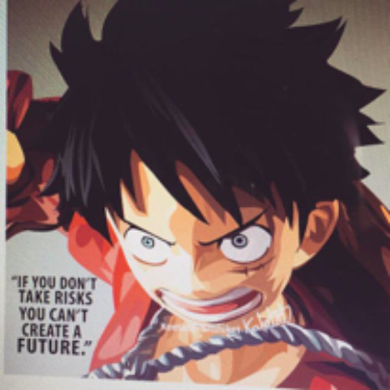 Pop Art Wall Decoration Drawing (Luffy Grey) 海賊王 路飛 掛畫