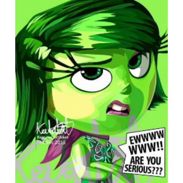 Pop Art Wall Decoration Drawing (Disgust) 玩轉腦朋友 Inside Out 掛畫