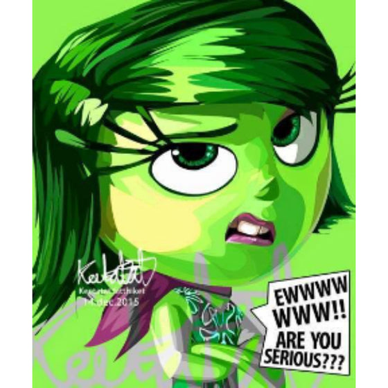 Pop Art Wall Decoration Drawing (Disgust) 玩轉腦朋友 Inside Out 掛畫