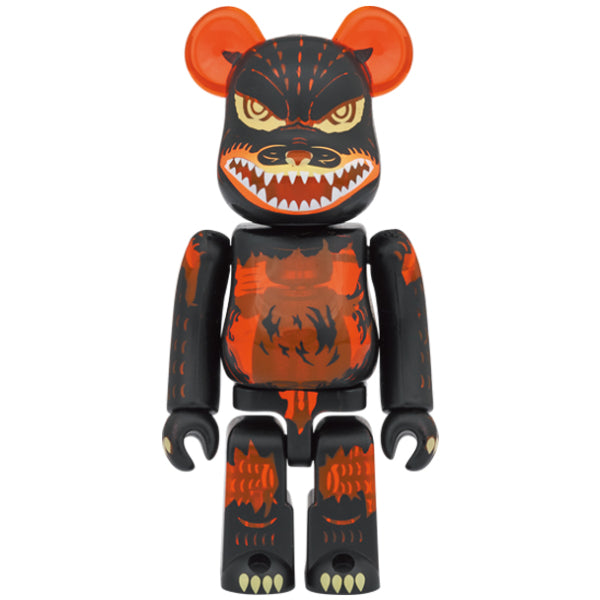 BE@RBRICK Godzilla VS Destroyer version Godzilla (Meltdown: Clear Orange Ver.) 100% & 400% Set
