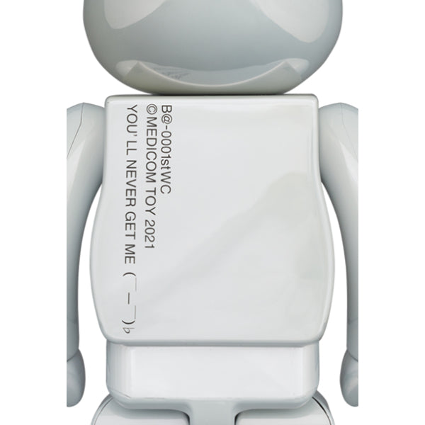 BE@RBRICK 1st MODEL WHITE CHROME 1000％
