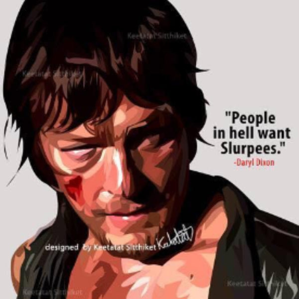 Pop Art Wall Decoration Drawing (Daryl Dixon) Walking Dead 掛畫