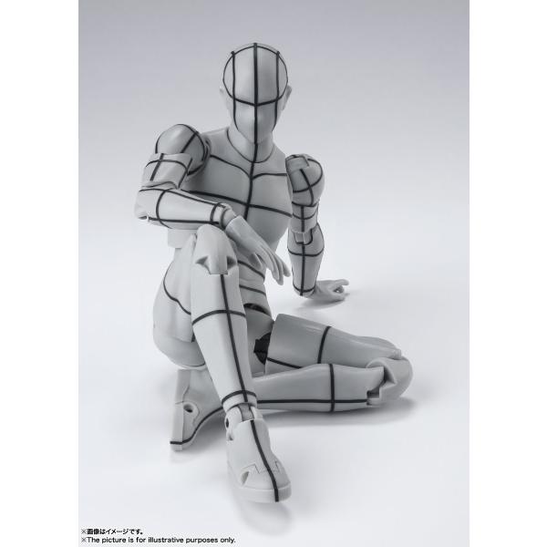 S.H.Figuarts Body-kun / Body-chan -Wire Frame- (Gray Color Ver.) (Apr 2022 resale ver.)