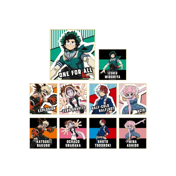 My Hero Academia - Heroes Rising Drawn illustration trading mini colored paper (1 BOX 10 Pack) (Re-run)