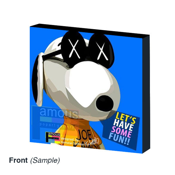 Pop Art Drawing Wall Poster Decoration Snoopy Front-Demo Wood Framed Sample