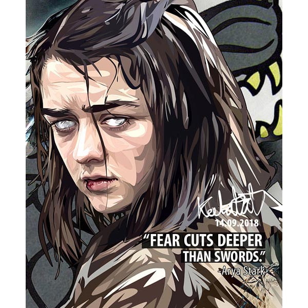 Pop Art Poster Wall Decoration Drawing Game of Thrones Arya Stark Collectibles