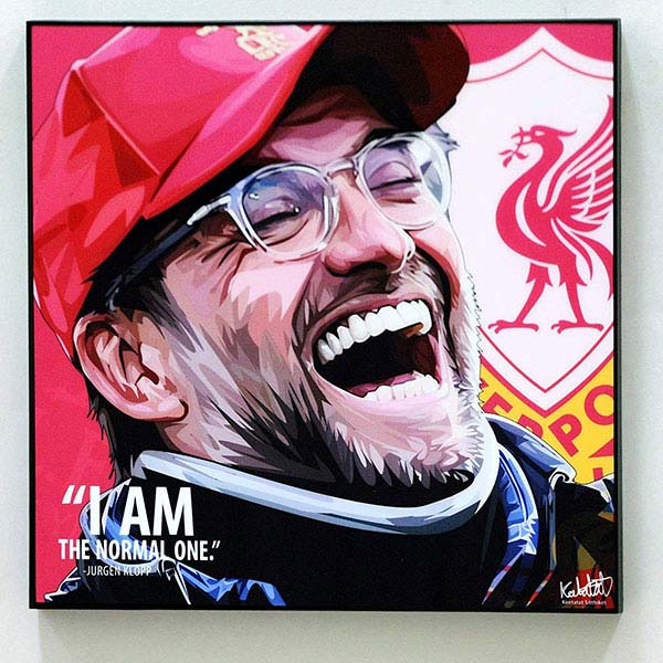 Pop Art Poster Wall Decoration Drawing Jurgen Norbert Klopp Liverpool