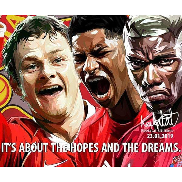 Pop Art Poster Wall Decoration Drawing Manchester United Ole Gunnar Solskjaer
