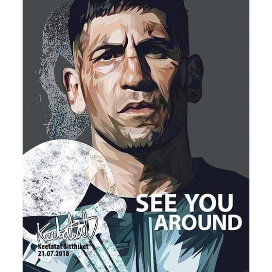 Pop Art Poster Wall Decoration Drawing Marvel The Punisher See You Around Collectibles