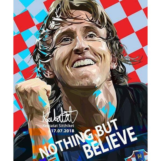 Pop Art Poster Wall Decoration Drawing Real Madrid Luka Modric