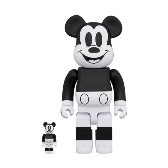 BE@RBRICK MICKEY MOUSE (B&W 2020 Ver.) 100％ & 400％