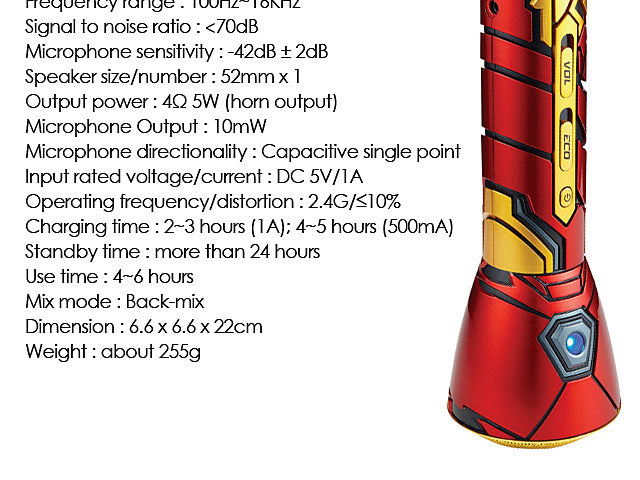 IRON MAN series Bluetooth Wireless Microphone_Gadgets_i-Smart - Up-Next